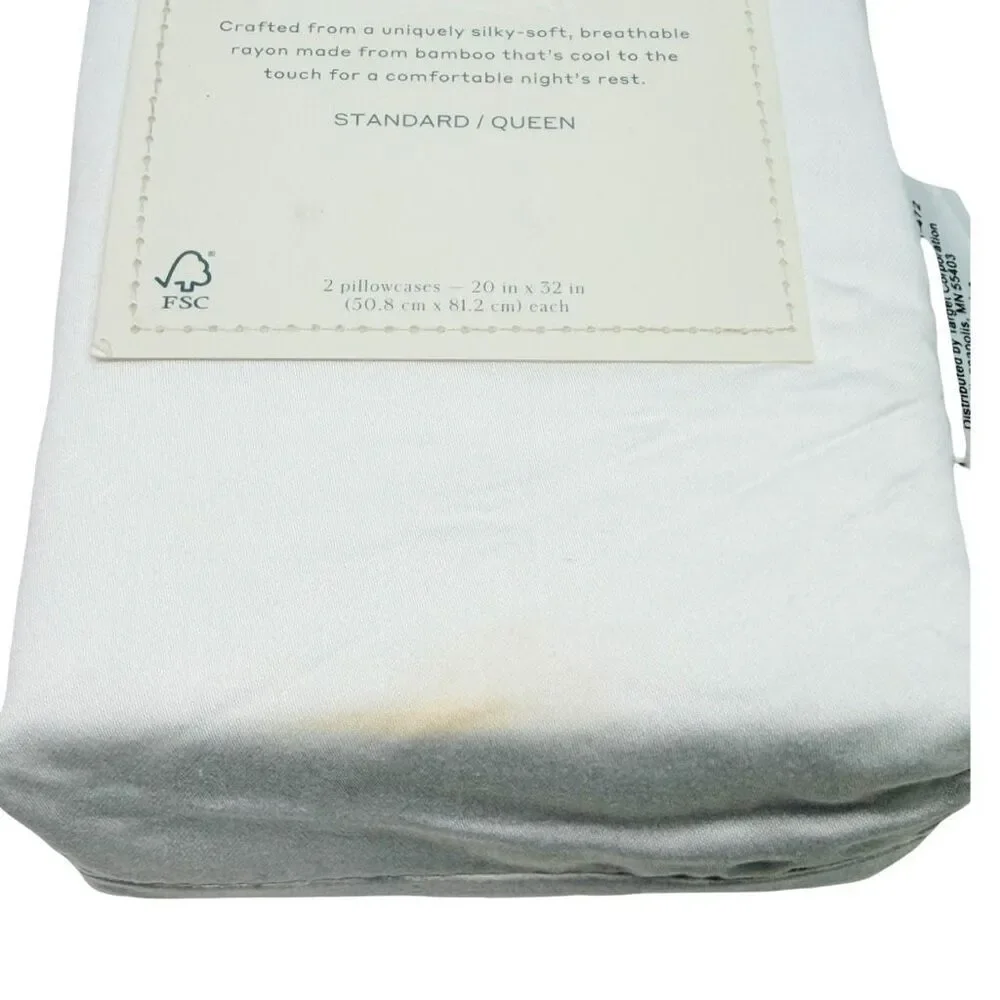 Casaluna Blissful Pillowcases - Set of 2 - Standard / Queen - White - 400 TC